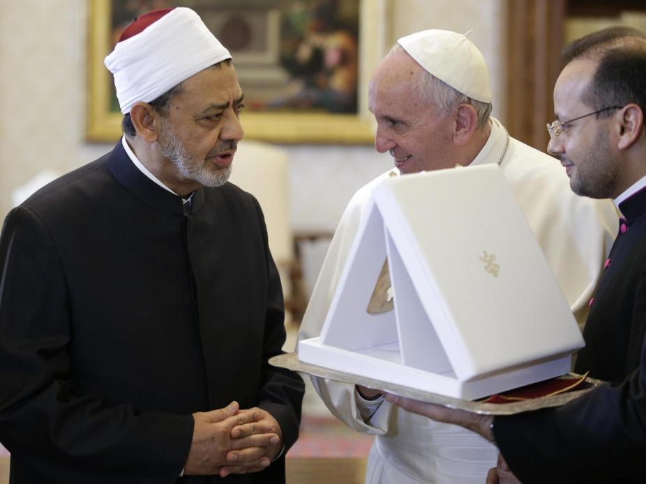 Papa Francisco e o xeque Ahmed Mohamed el-Tayyib
