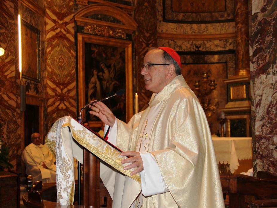 D. Manuel Clemente na igreja de Santo António dos Portugueses, Roma