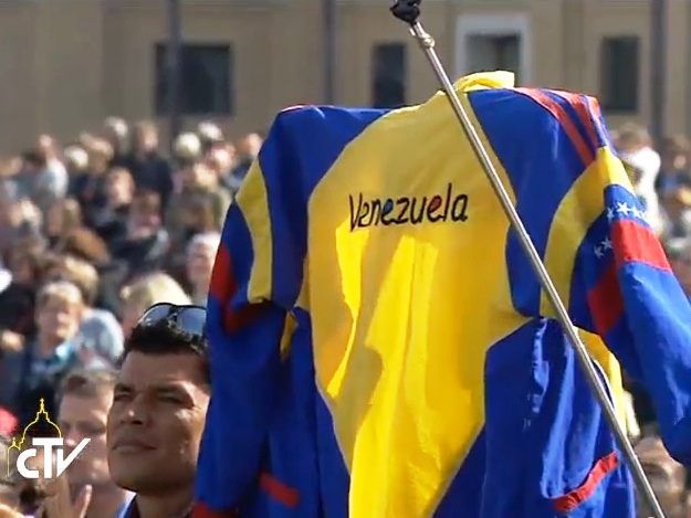 Venezuelanos na oração do ângelus, Praça de São Pedro, 01.03.2015