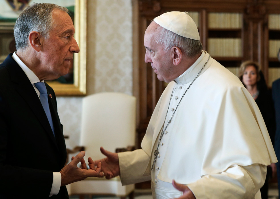 Lusa, Presidente da República com o Papa Francisco, no Vaticano