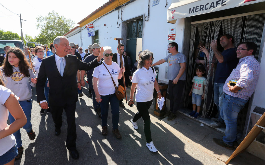 Évora: Marcelo «peregrino» inaugurou nova rota do Caminho Português de Santiago